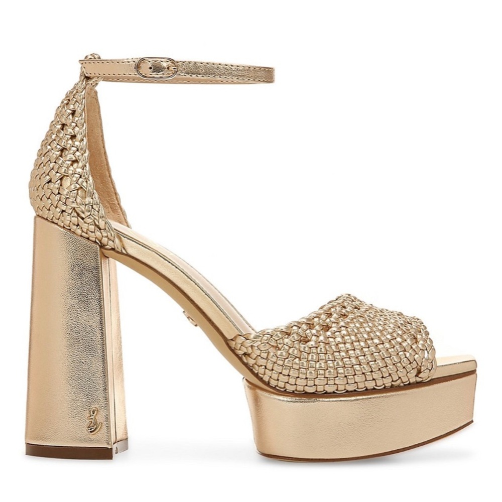 Sam Edelman Nattie Metallic Platform Sandals